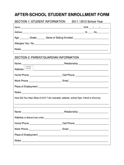 ENROLLMENT FORM .